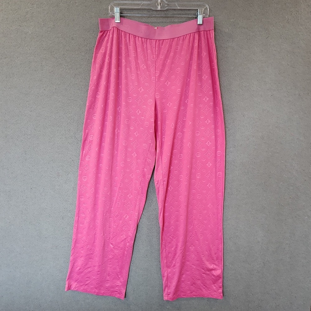 Juicy Couture Womens Pajama Pants XL Pink Sleepwear Lounge Embossed